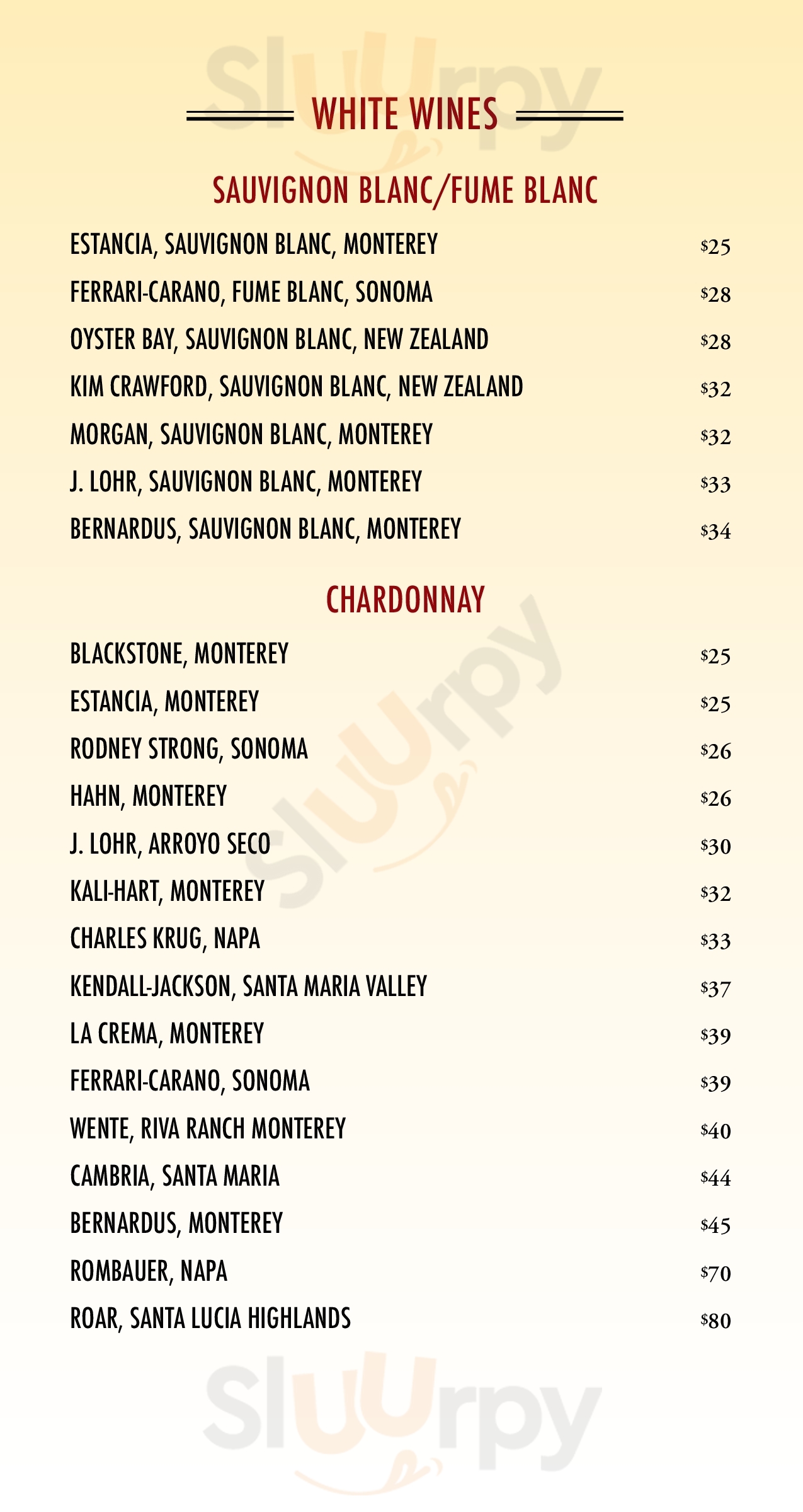 Scales Seafood And Steaks menù, Monterey Main Menu Sluurpy