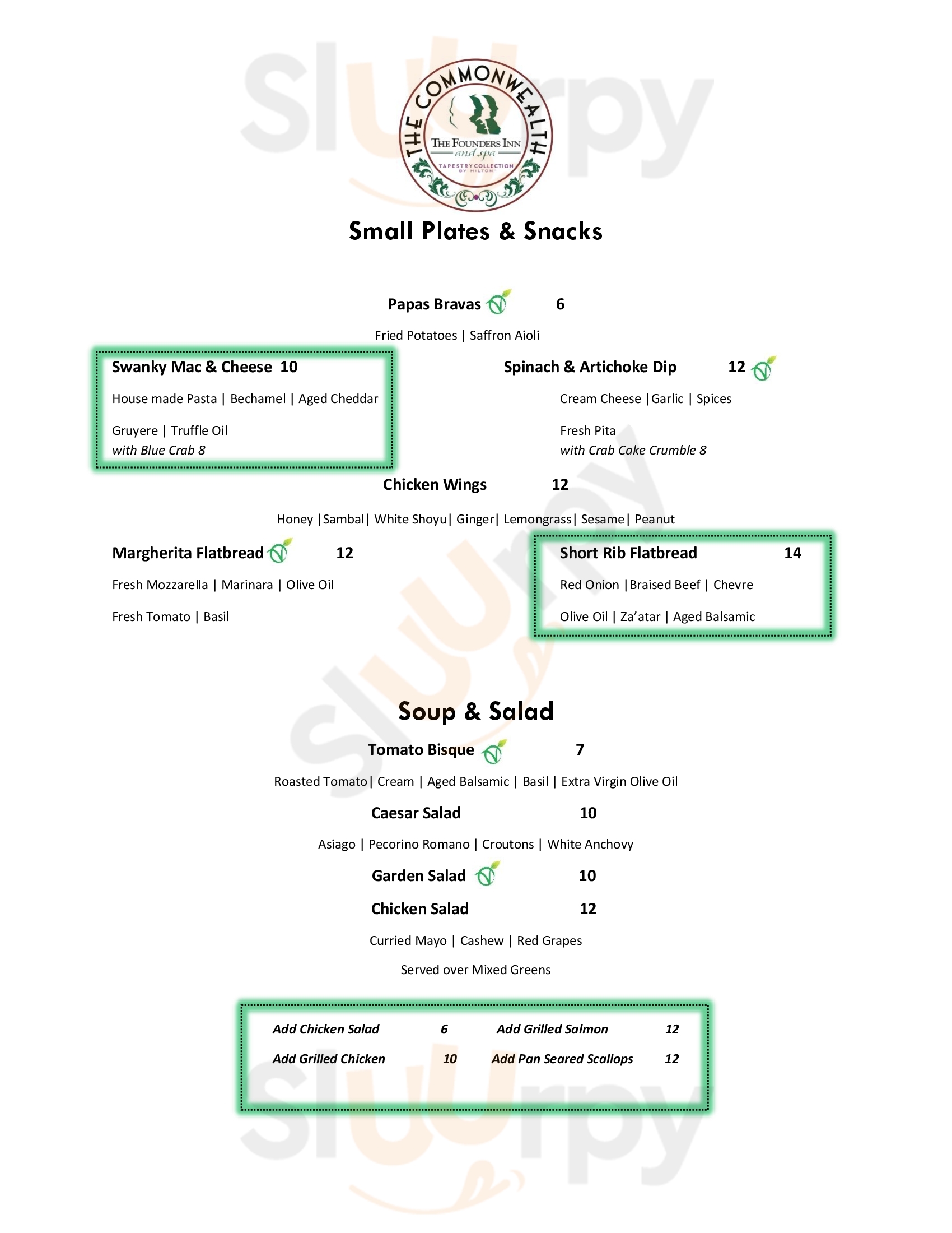 The Commonwealth menù, Virginia Beach Menu Sluurpy