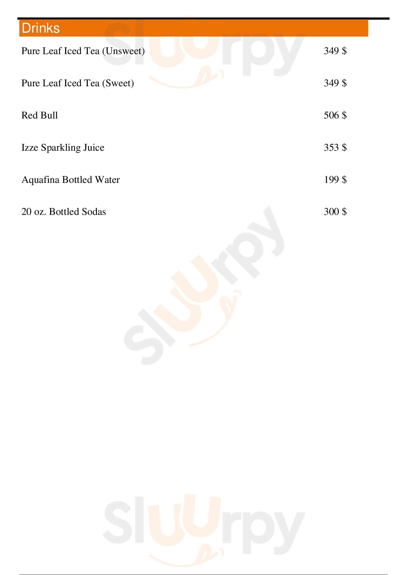 Buffalo Wild Wings menù, Roanoke Main Menu Sluurpy