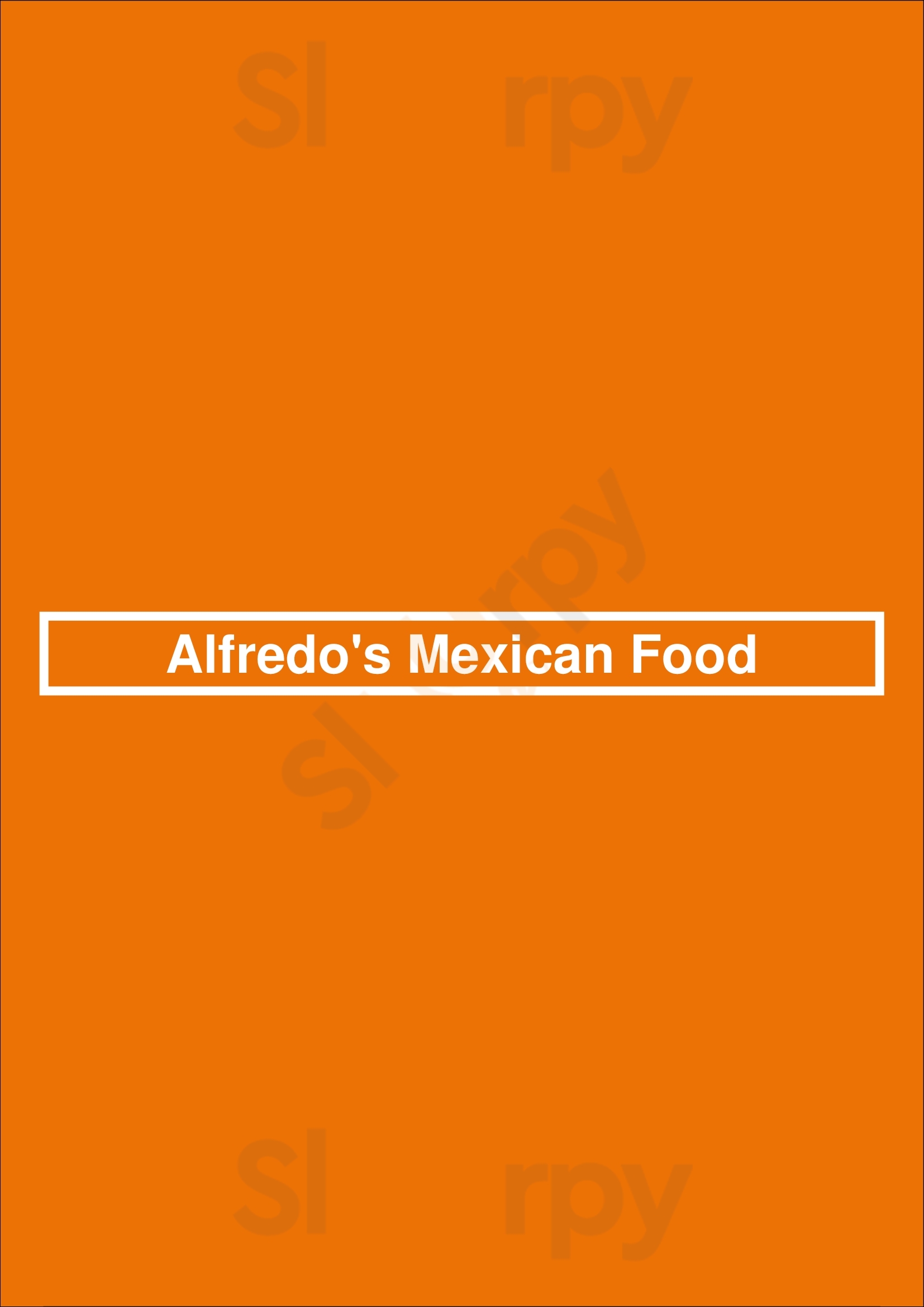 Alfredo's Mexican Food menù, Torrance Main Menu Sluurpy