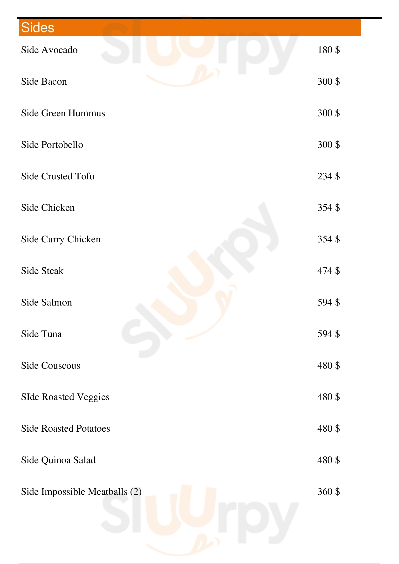 Sprout Cafe menù, Palo Alto Main Menu Sluurpy