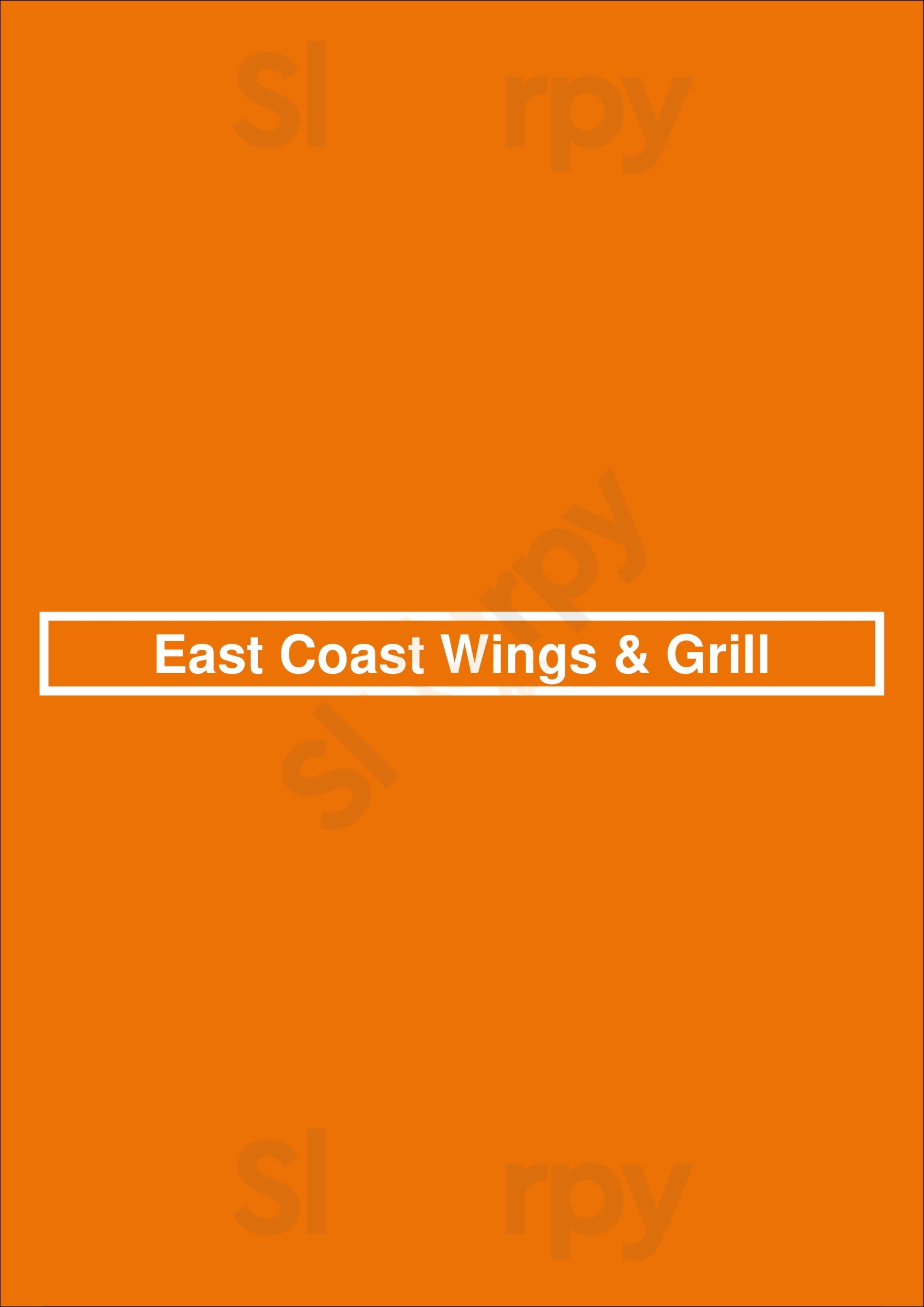 East Coast Wings & Grill menù, Thomasville Main Menu Sluurpy