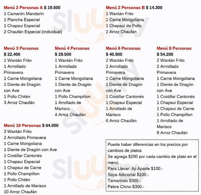 Lotus Flower Restaurant menù, Maipú All Sluurpy