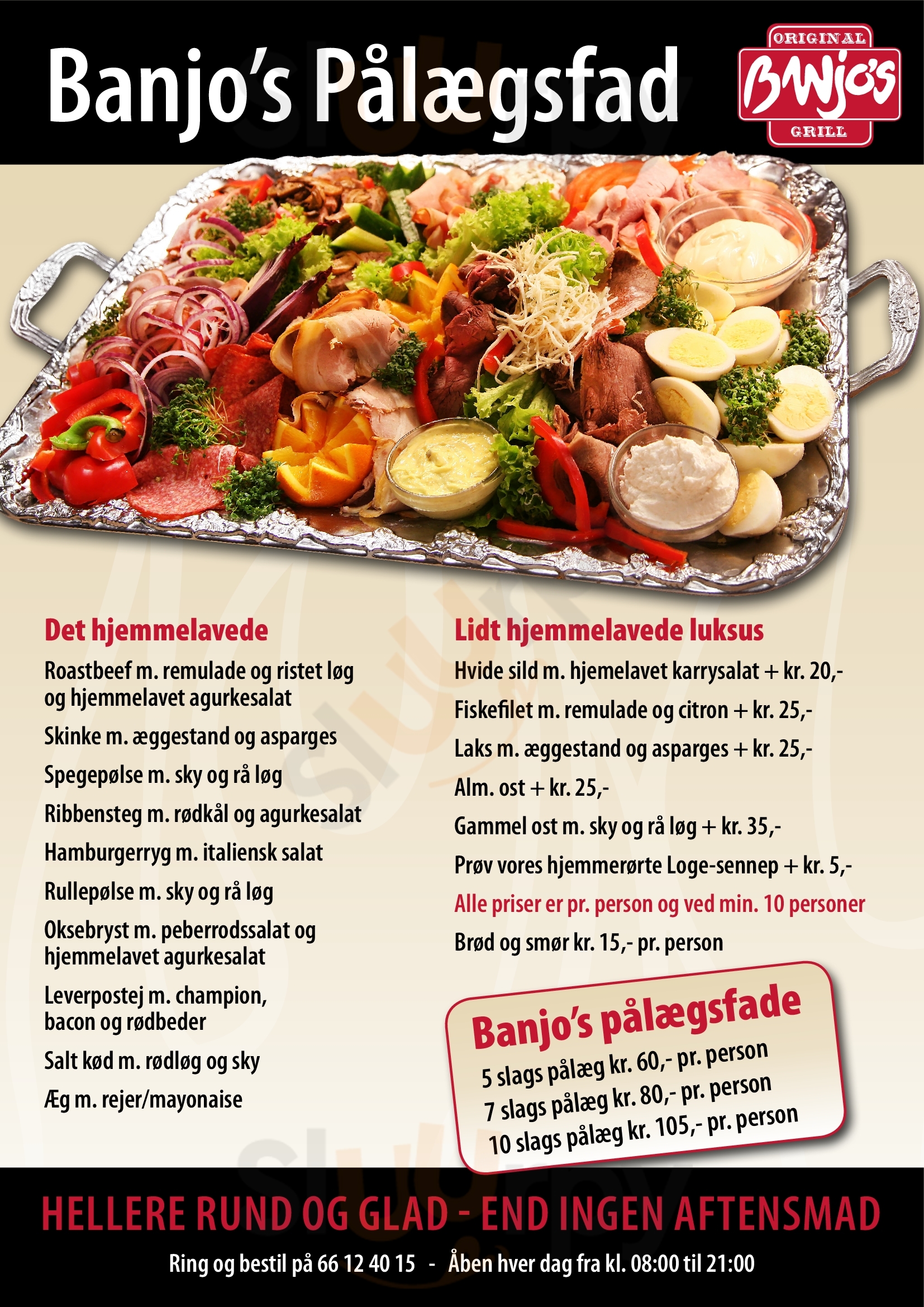 Banjos menù, Odense Main Menu Sluurpy