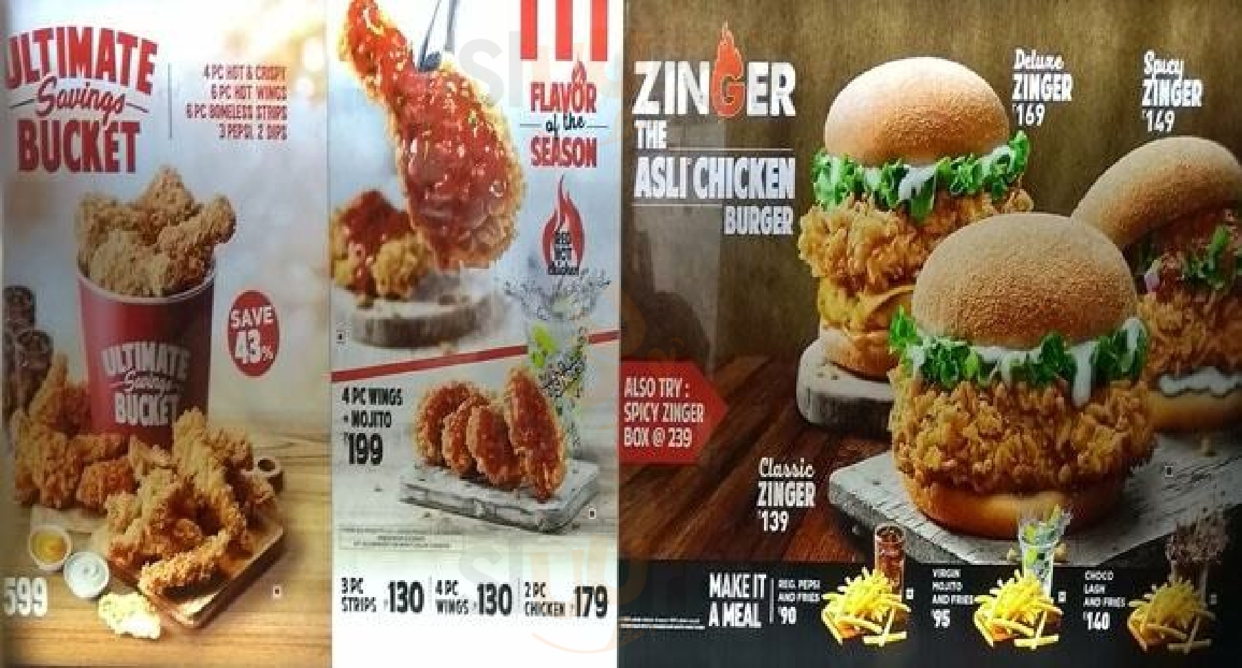 Kfc menù, Hyderabad Main Menu Sluurpy