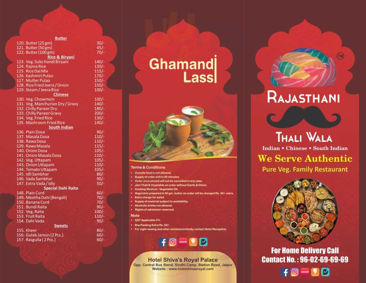 Rajasthani Food Menu