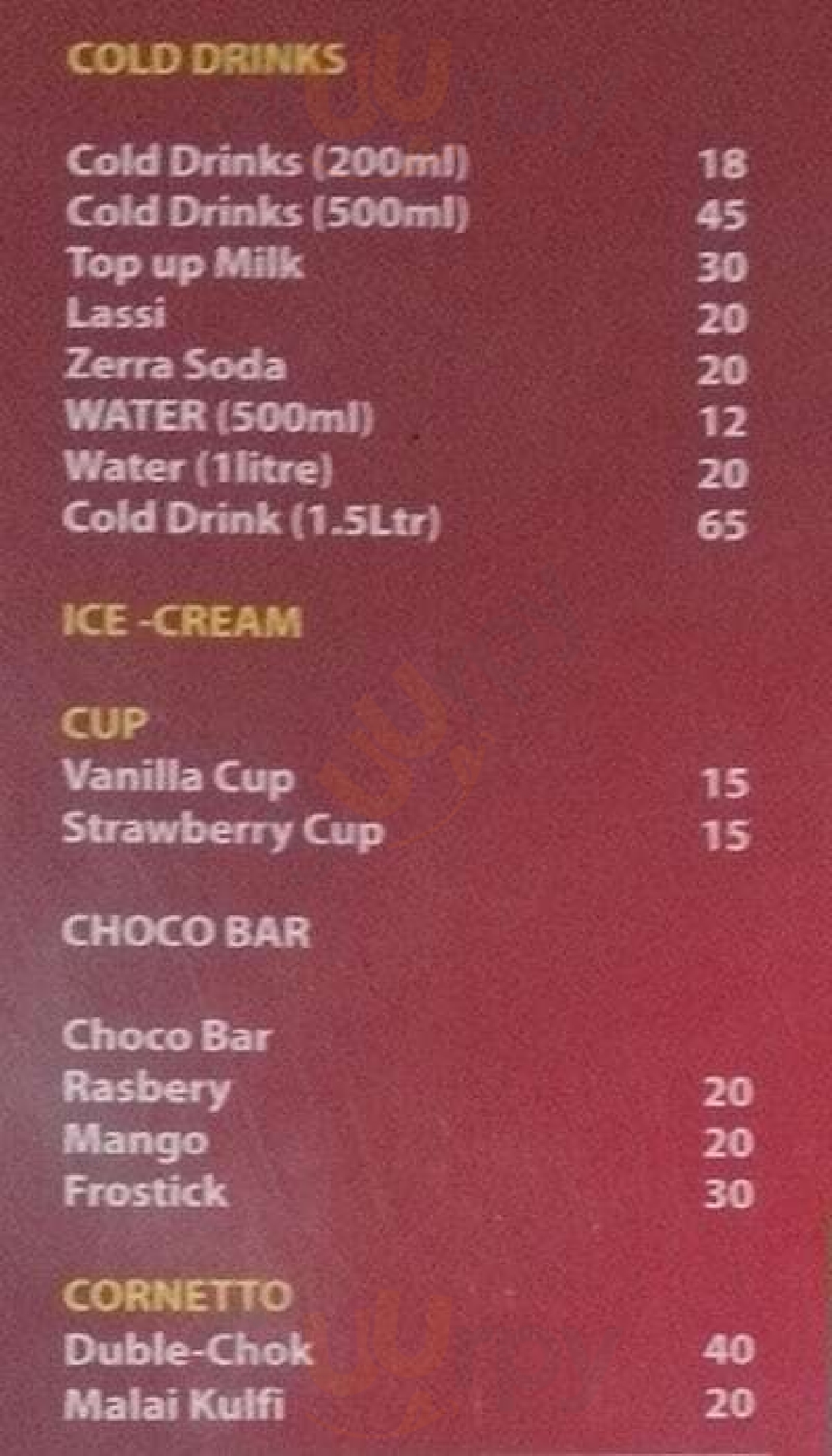 A1 Fast Food Corner menù, Mumbai Main Menu Sluurpy