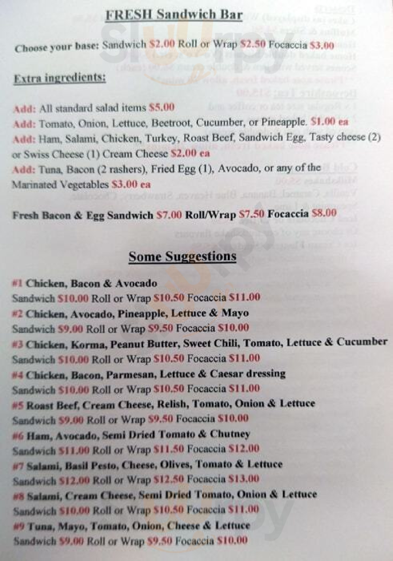 Brunch On Mcbride menù, Cockatoo Main Menu Sluurpy