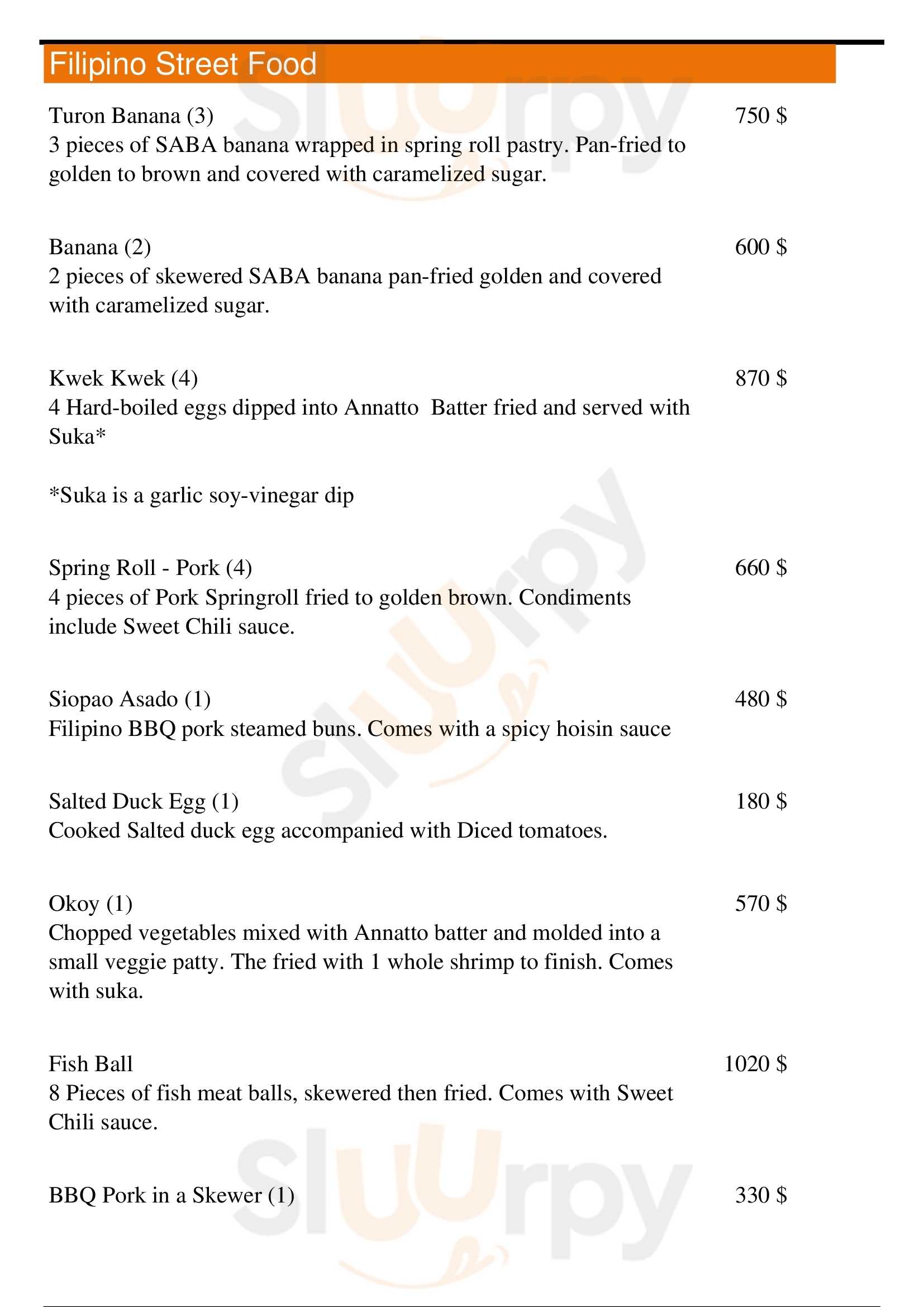 Paolo’s Dinein menù, Calgary Main Menu Sluurpy