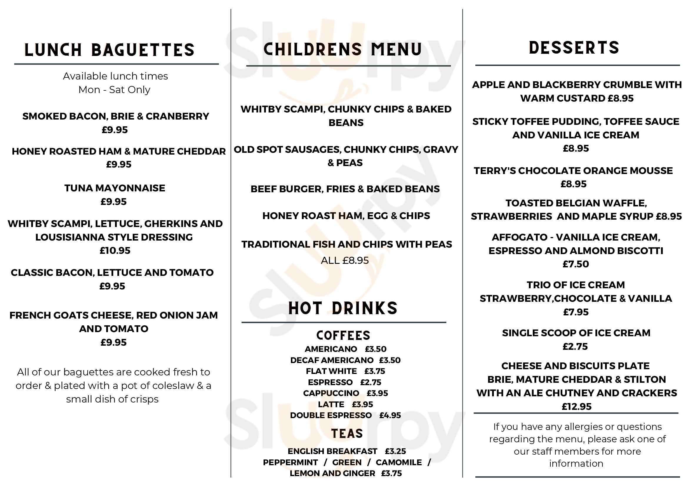 The Royal Oak At Burford menù, Burford Main Menu Sluurpy