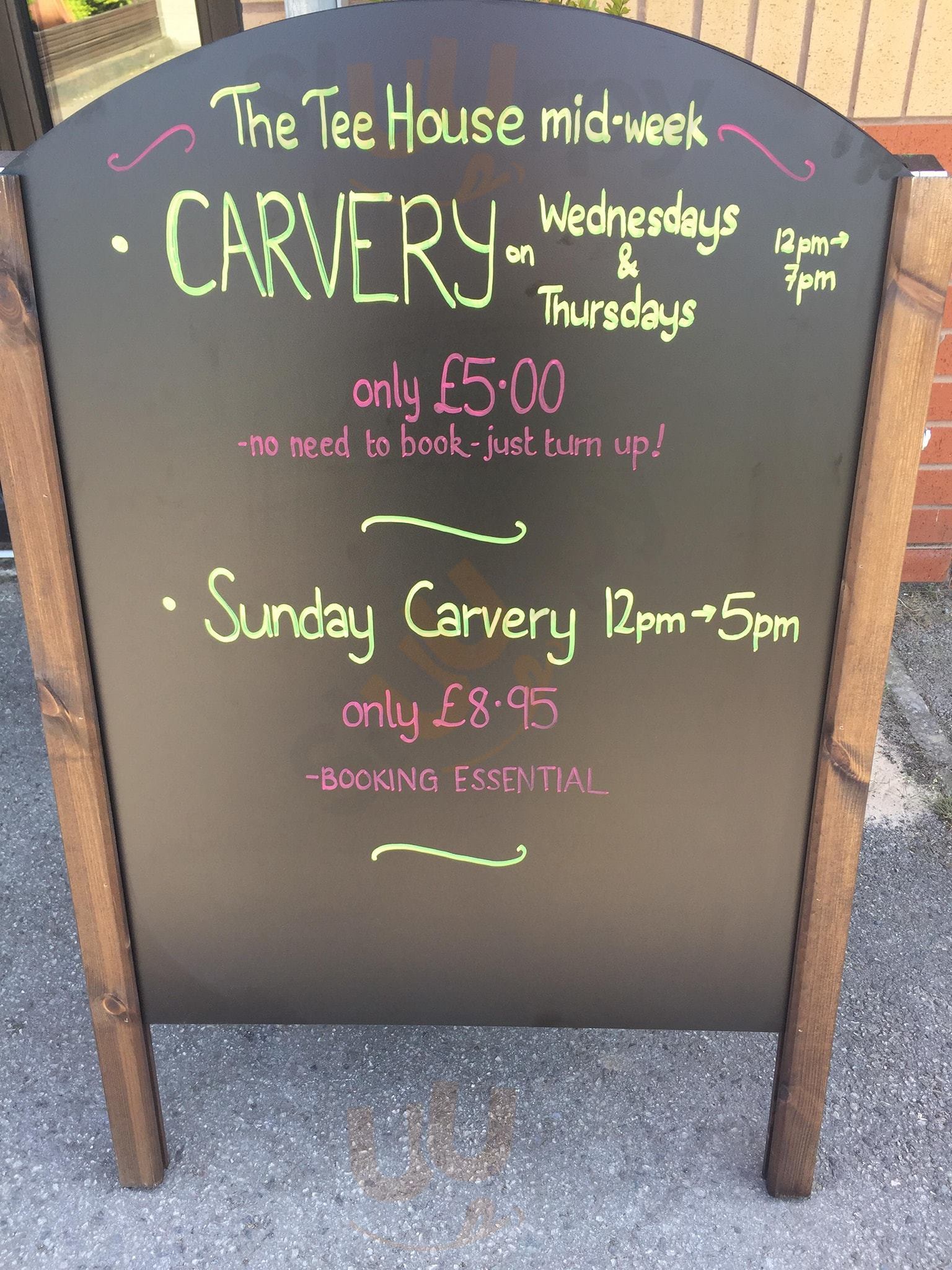 The Tee House Bar & Restaurant menù, Hucknall Main Menu Sluurpy