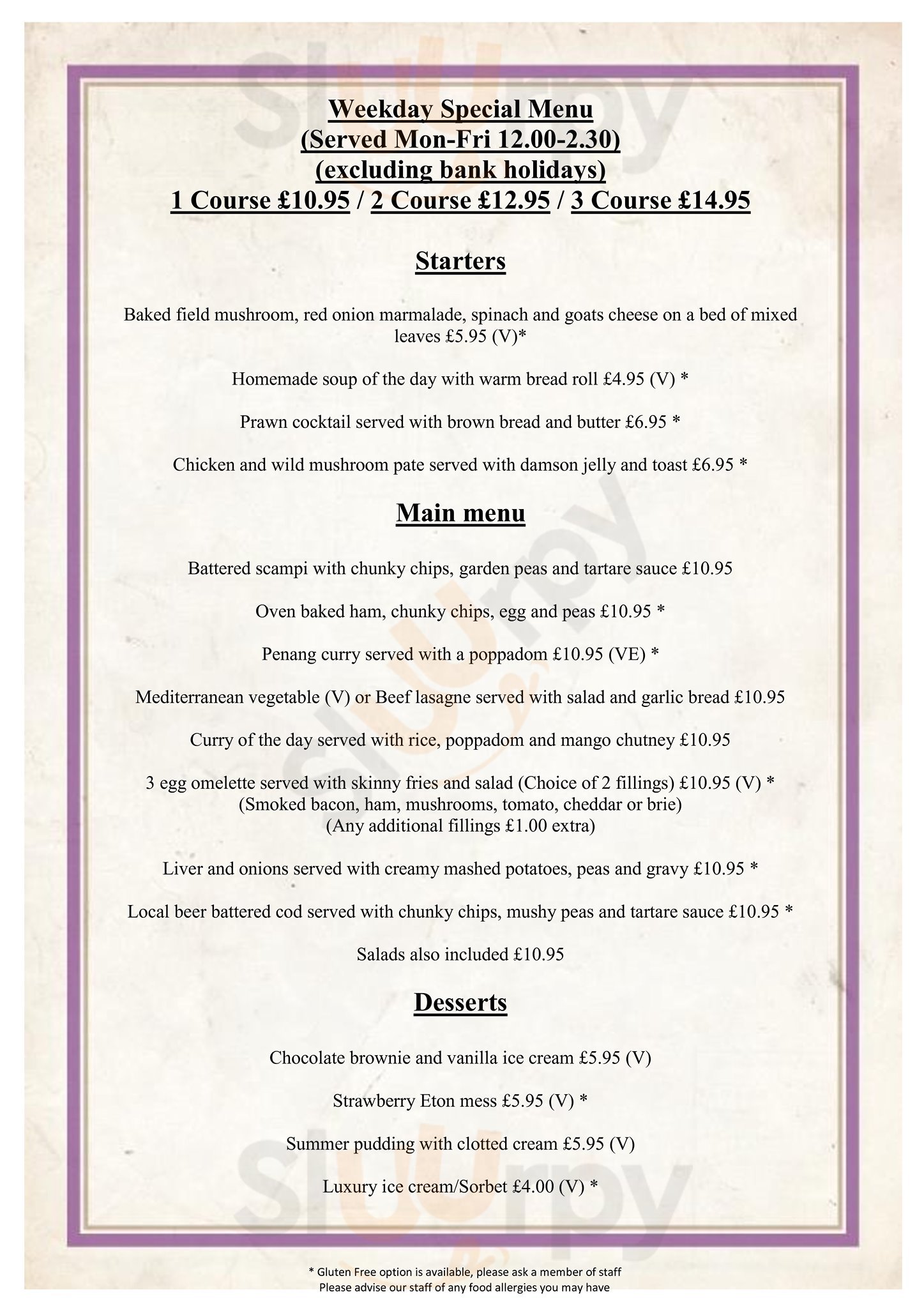 The Odd Wheel menù, Wembury Main Menu Sluurpy