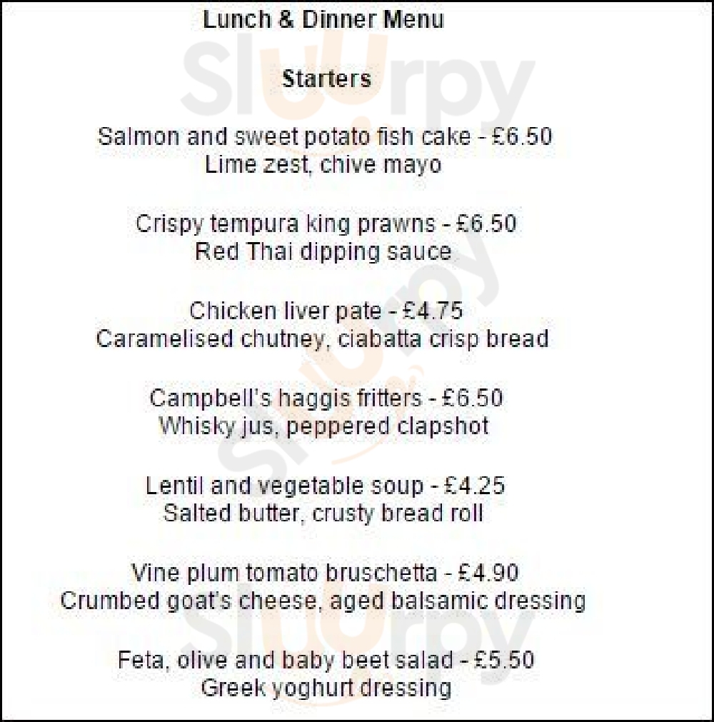 Argyle House Restaurant menù, Glasgow Main Menu Sluurpy