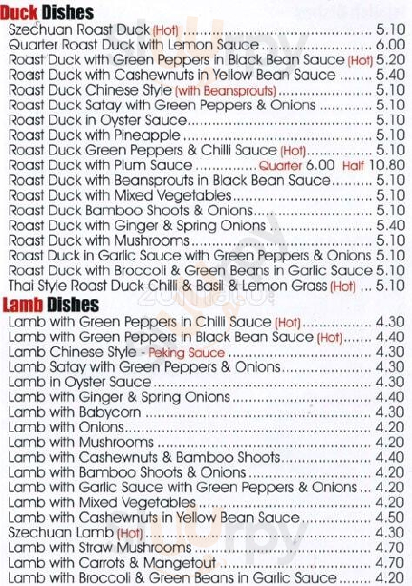 Tasty House menù, London Main Menu Sluurpy