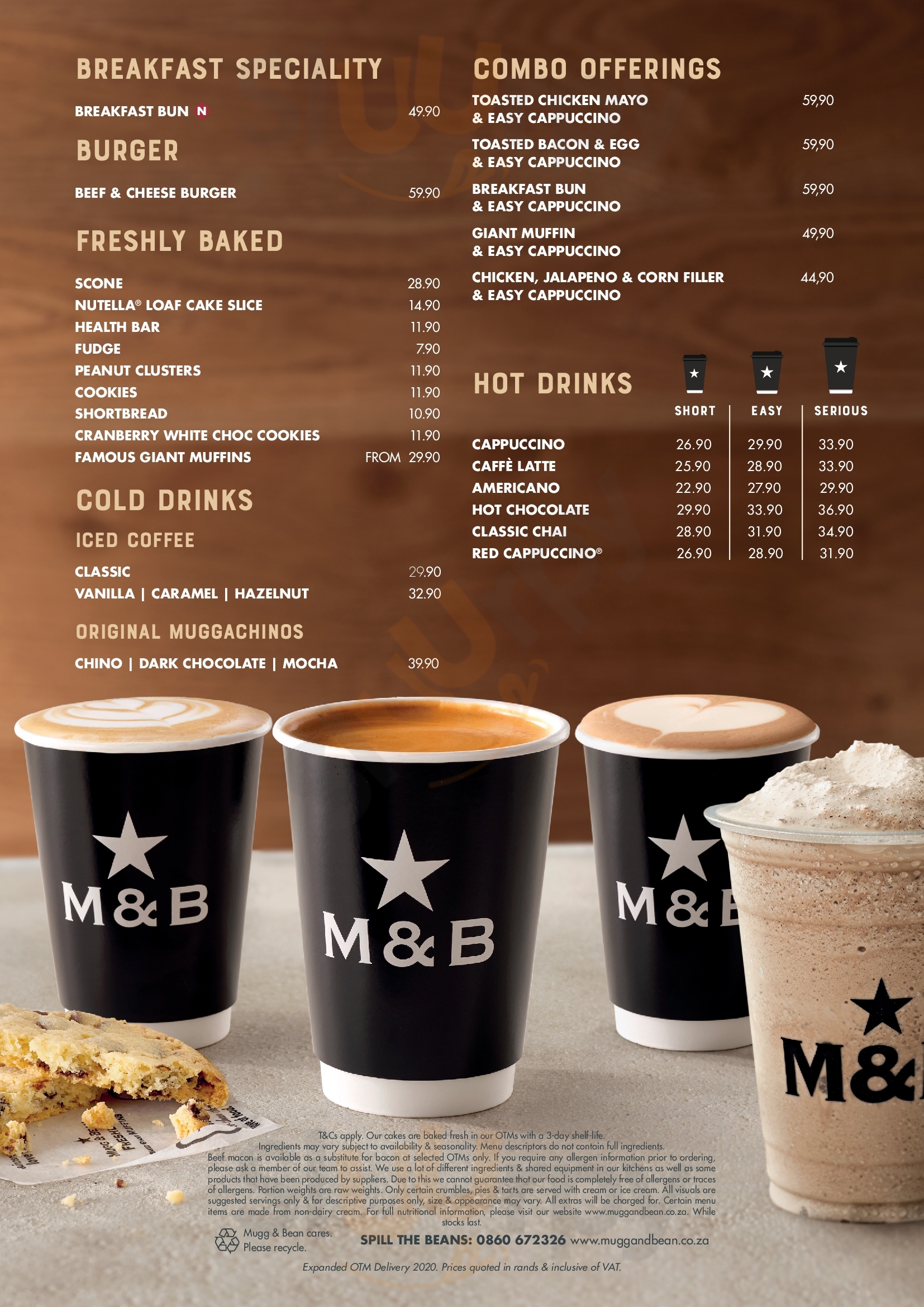 Mugg & Bean menù, Storms River Main Menu Sluurpy