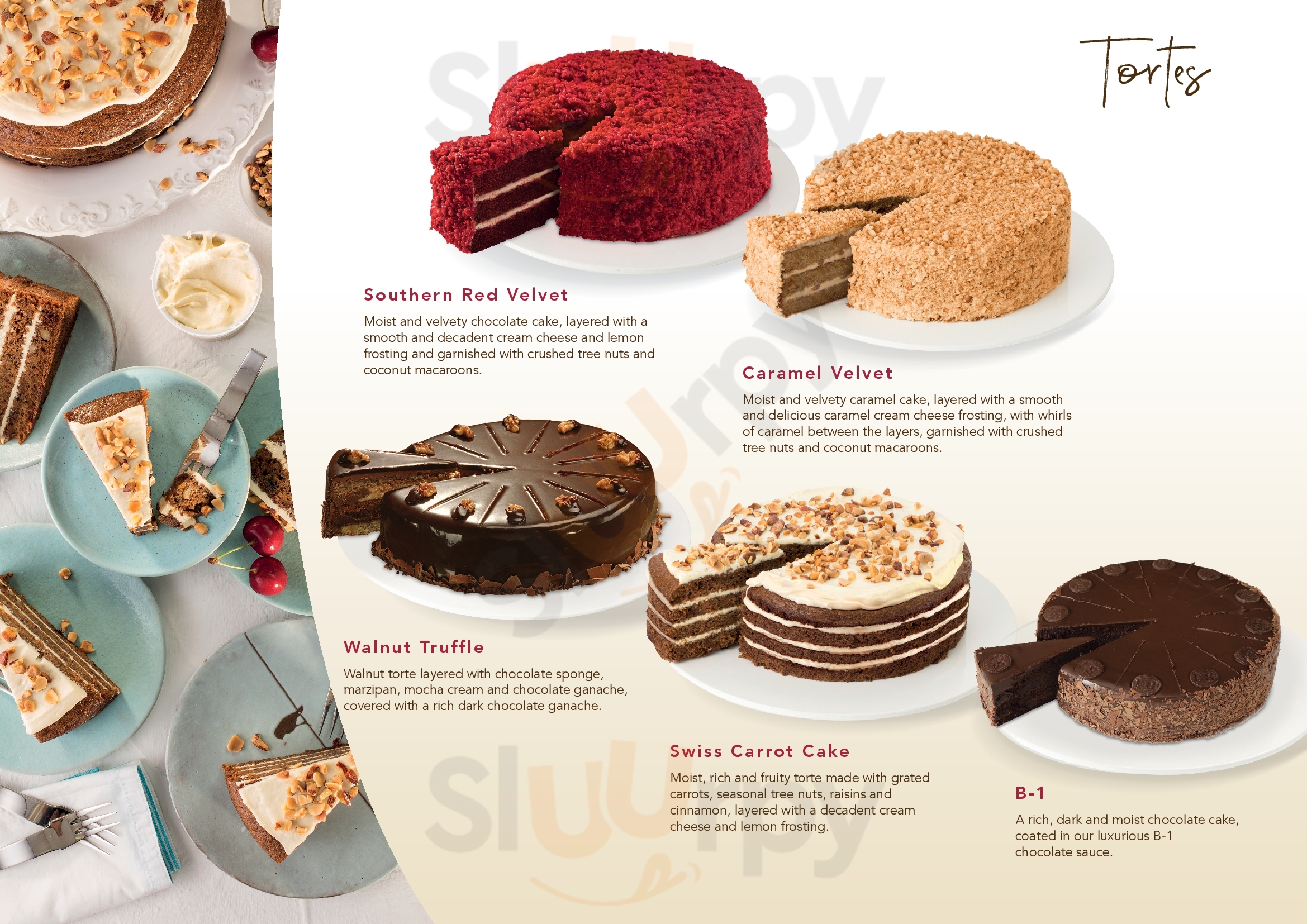 Chateau Gateaux menù, Durban Main Menu Sluurpy