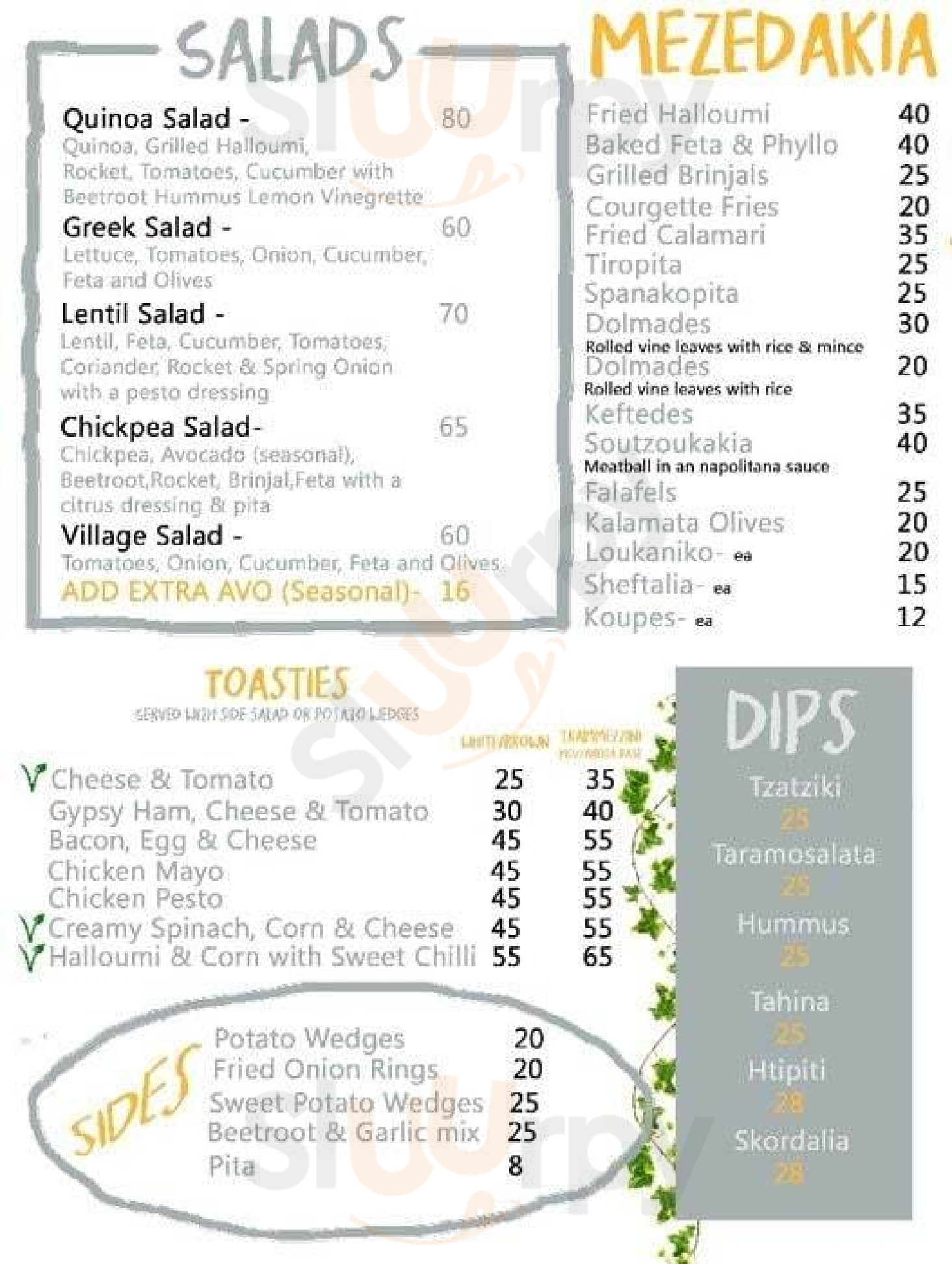 Filos Kitchen Bar Deli menù, Pretoria Main Menu Sluurpy