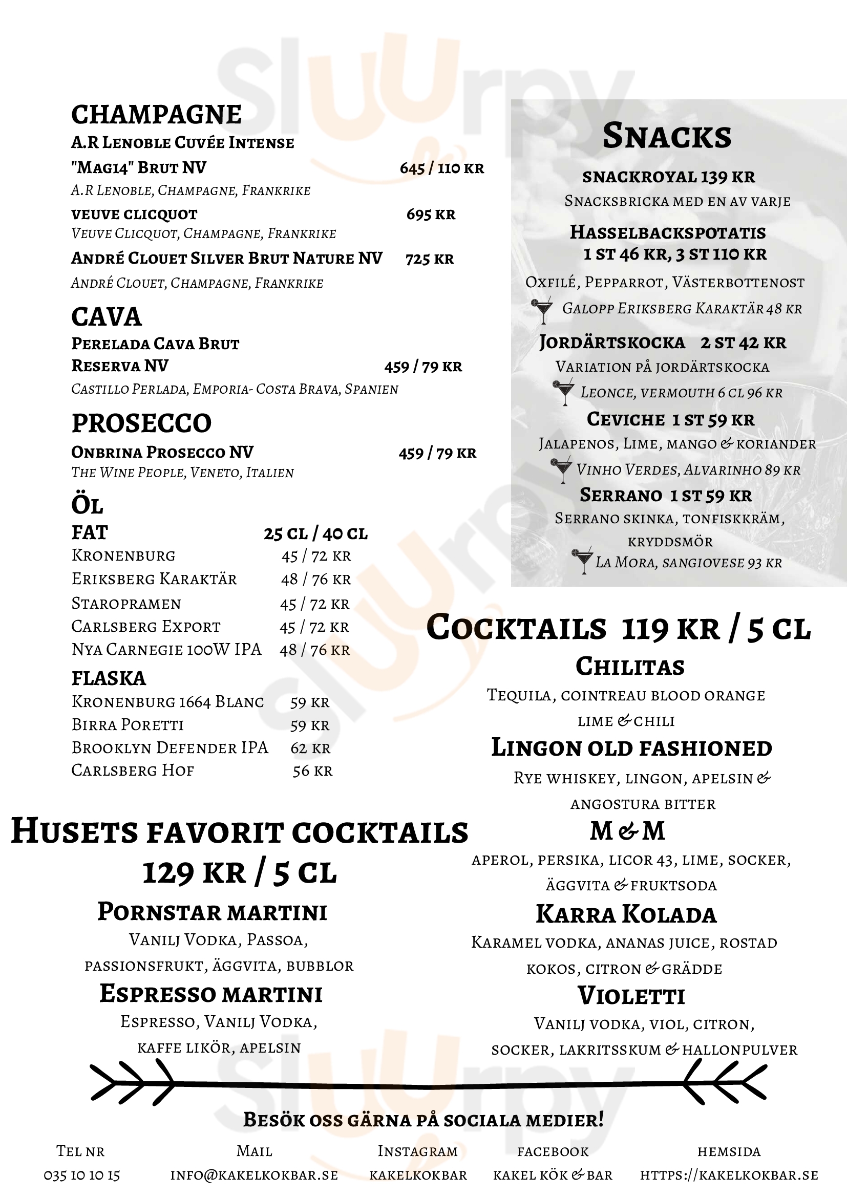 halmstad kakel Kakel Kök & Bar Menù, Halmstad - Main Menu | Sluurpy