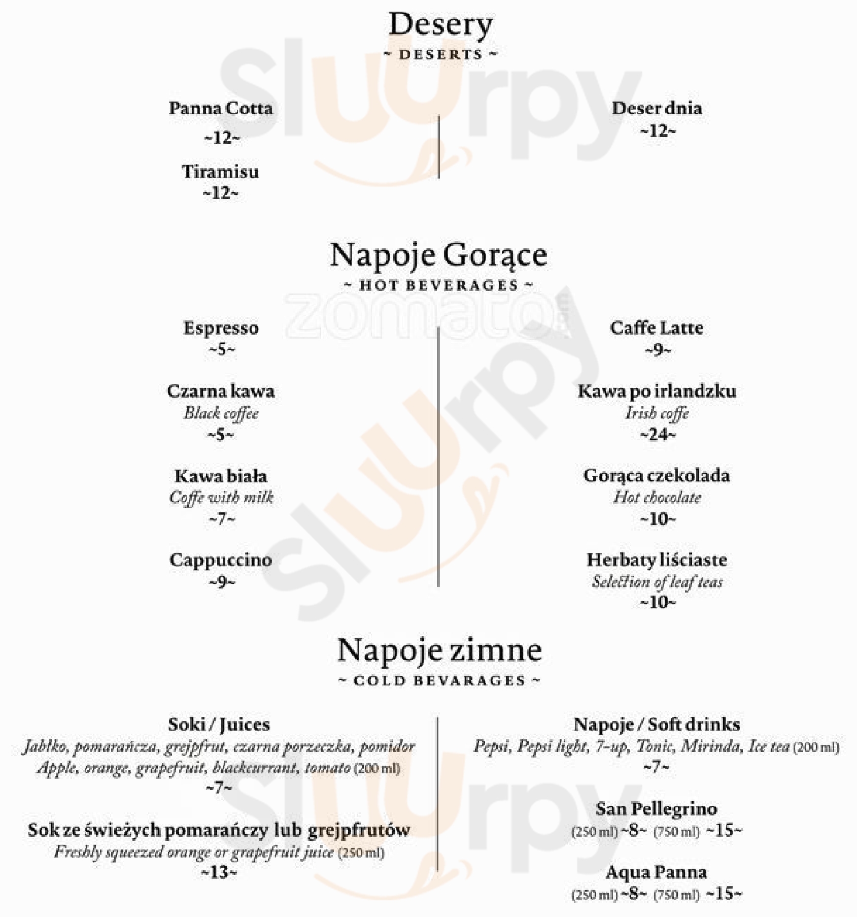 Pasta Bar Rest & Wine menù, Kraków Main Menu Sluurpy