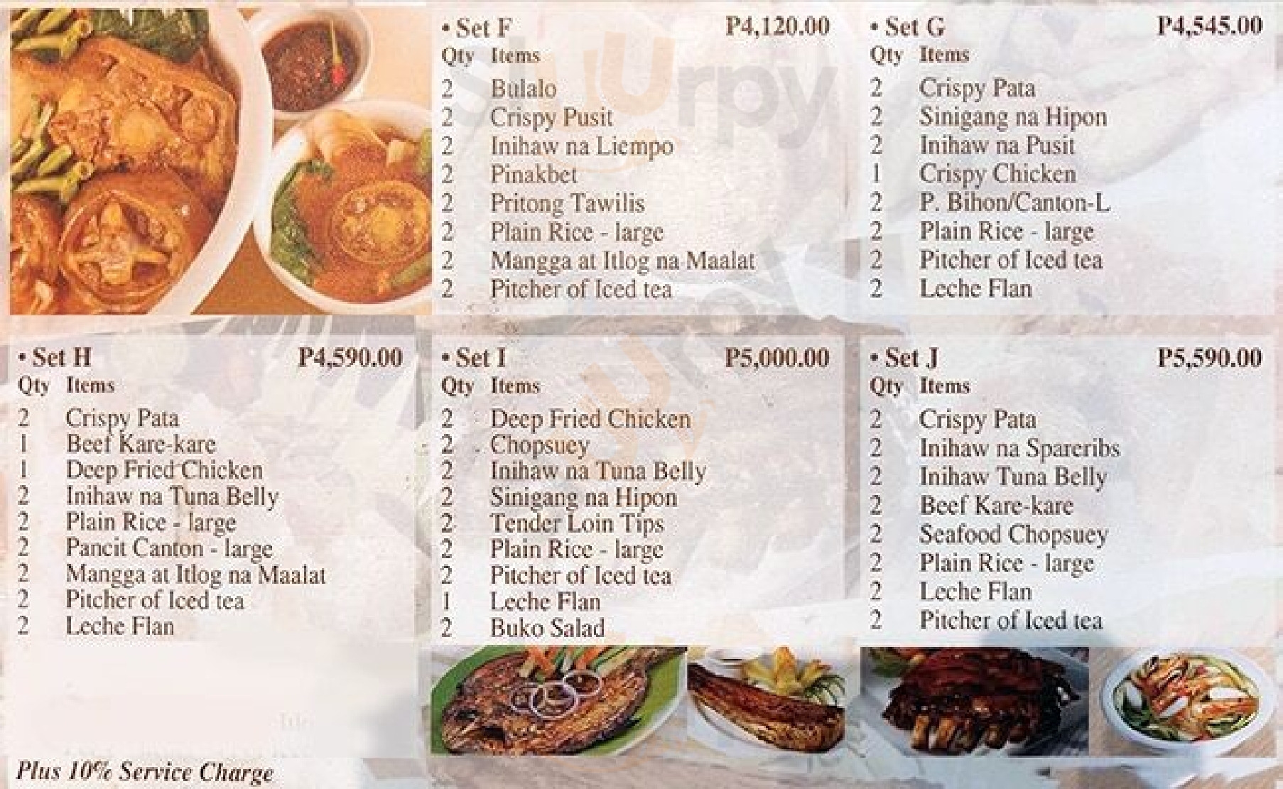 Lipa Grill menù, Makati Main Menu Sluurpy