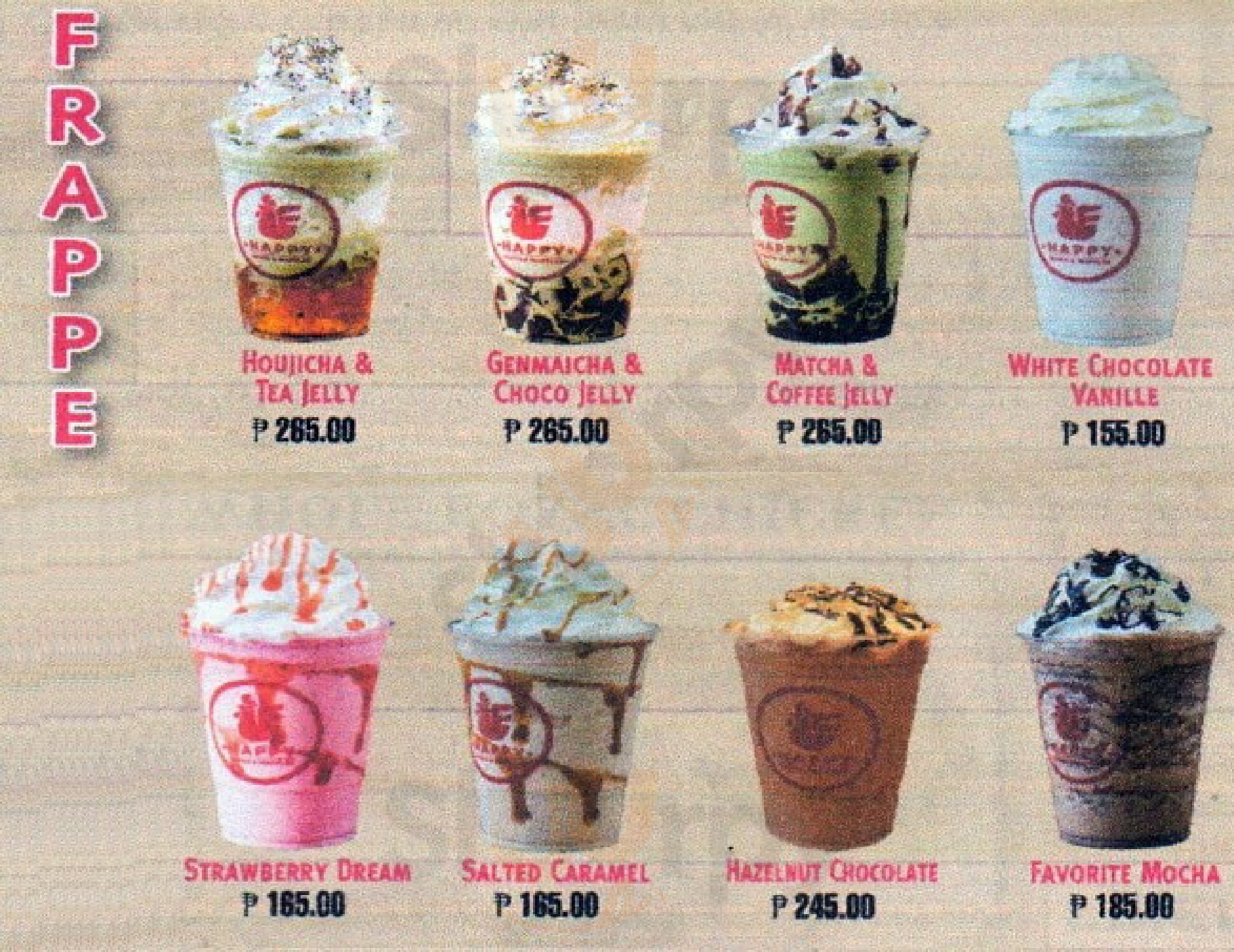 Happy Wings & Waffles menù, Manila Main Menu Sluurpy