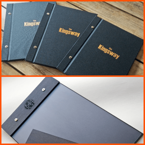 MenuBinders branded items on your bar or tabletop