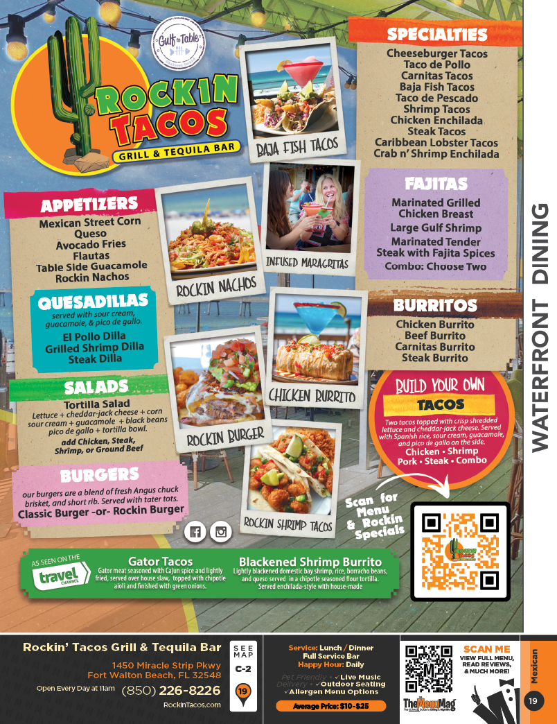 Rockin' Tacos Grill & Tequila Bar Menu & Coupons The Menu Mag