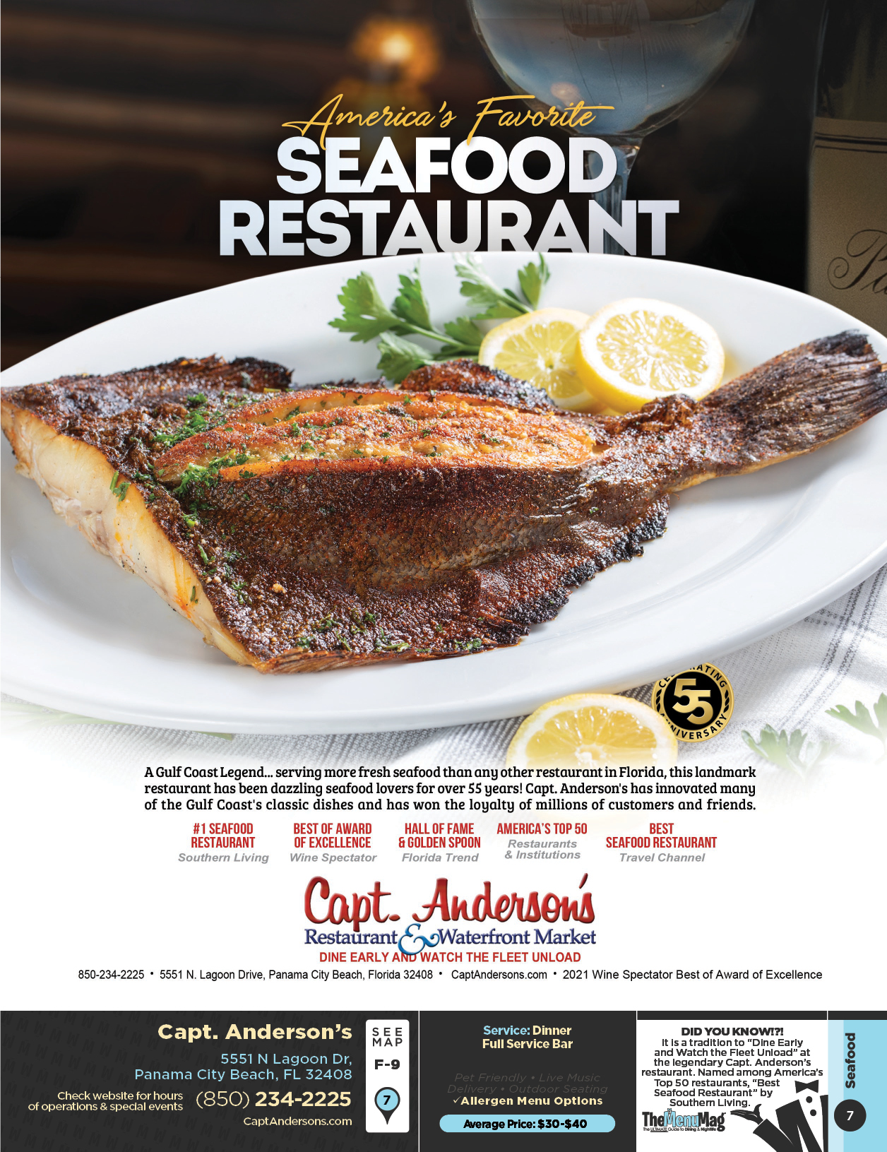 Capt. Anderson's Restaurant & Waterfront Market Panama City The Menu Mag(08)