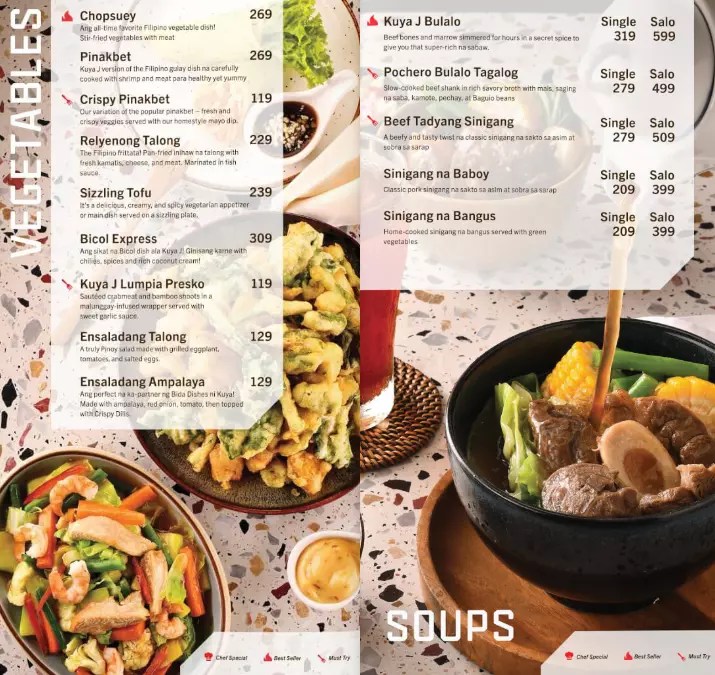 Kuya J Philippines Menu Prices Updated 2024