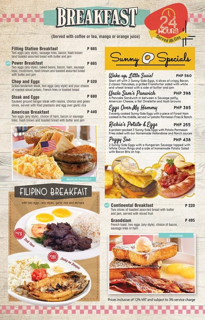 FILING STATION MENU PHILIPPINES & UPDATED PRICES 2023