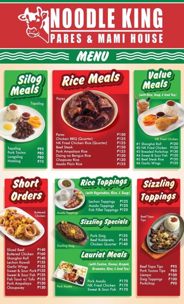 NOODLE KING MENU PHILIPPINES & UPDATED PRICES 2024