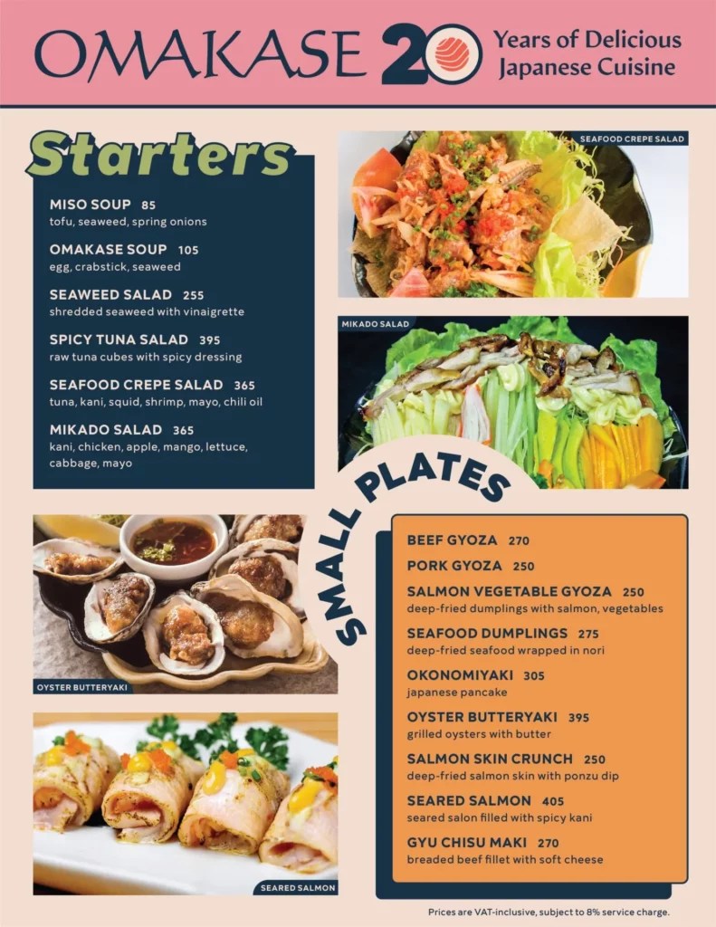 OMAKASE MENU PHILIPPINES & UPDATED PRICES 2023
