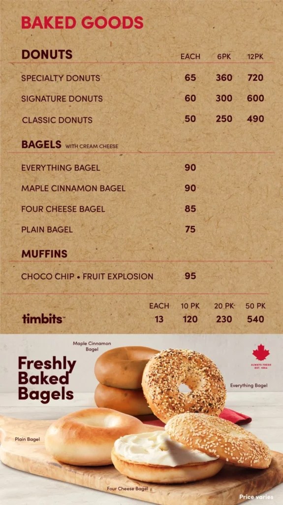 TIM HORTONS MENU PHILIPPINES & UPDATED PRICES 2023