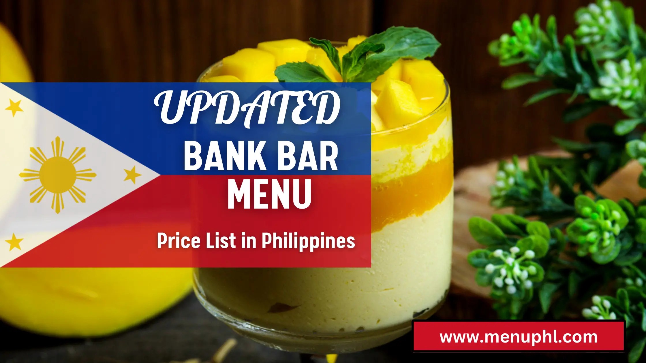 BANK BAR MENU PHILIPPINES & UPDATED PRICES 2024
