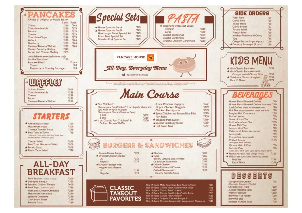PANCAKE HOUSE MENU PHILIPPINES & UPDATED PRICES 2024