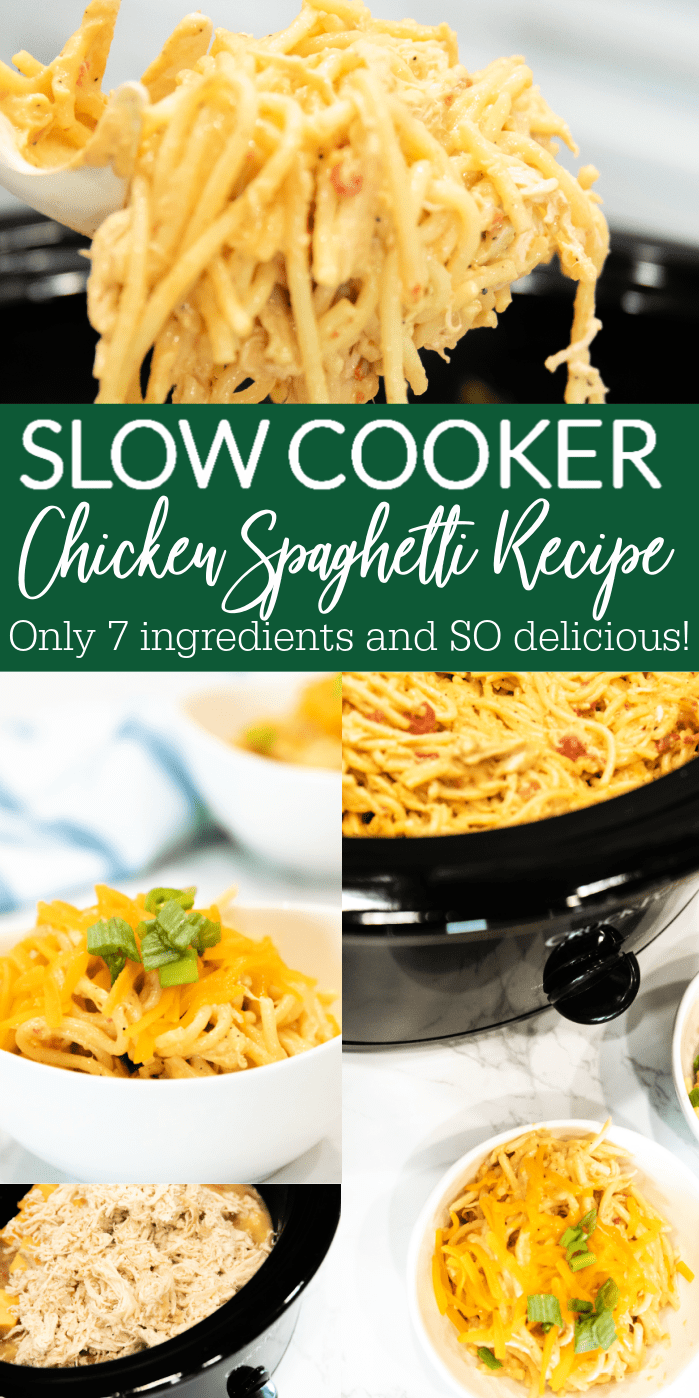 Slow Cooker Chicken Spaghetti Recipe Making Menu