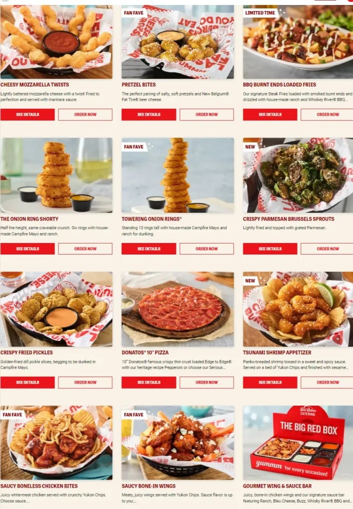Red Robin Menu USA & Updated Prices 2024 Latest Restaurant Menus with