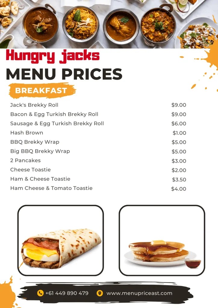 latest Hungry Jacks Menu Prices in Australia 2024