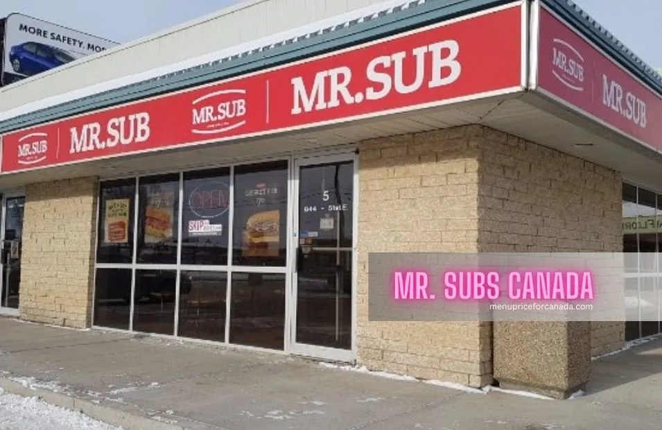 Mr Submarine Menu Canada Mr. Sub Menu with Prices 2024