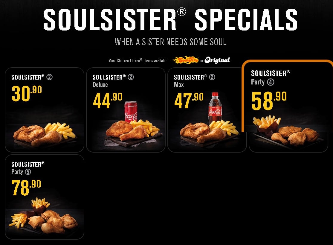 Chicken Licken South Africa Menu Prices