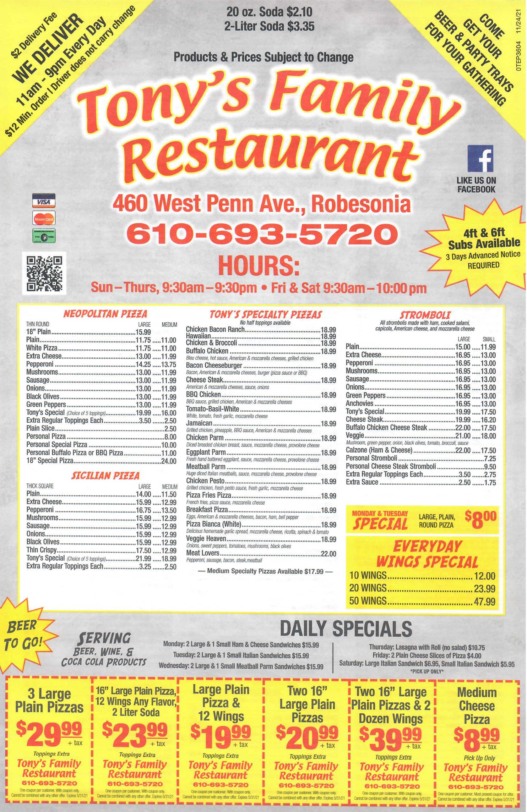 tony's mexican food menu Katina Willoughby