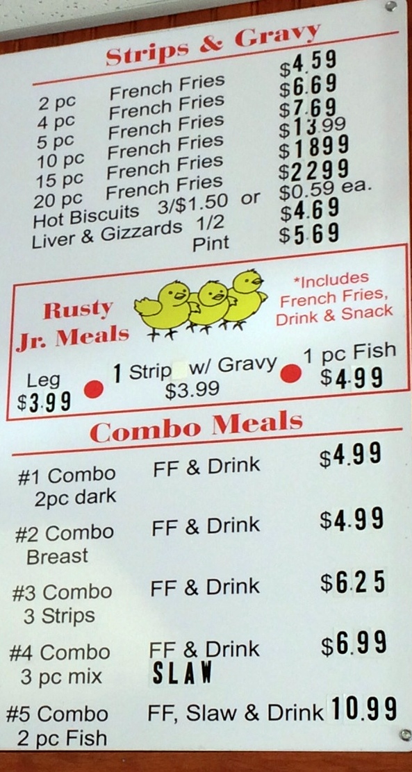 roosters drink menu