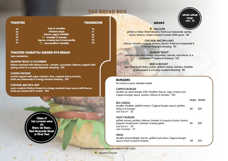 Cappuccinos Menu With Updated Prices in South Africa 2024