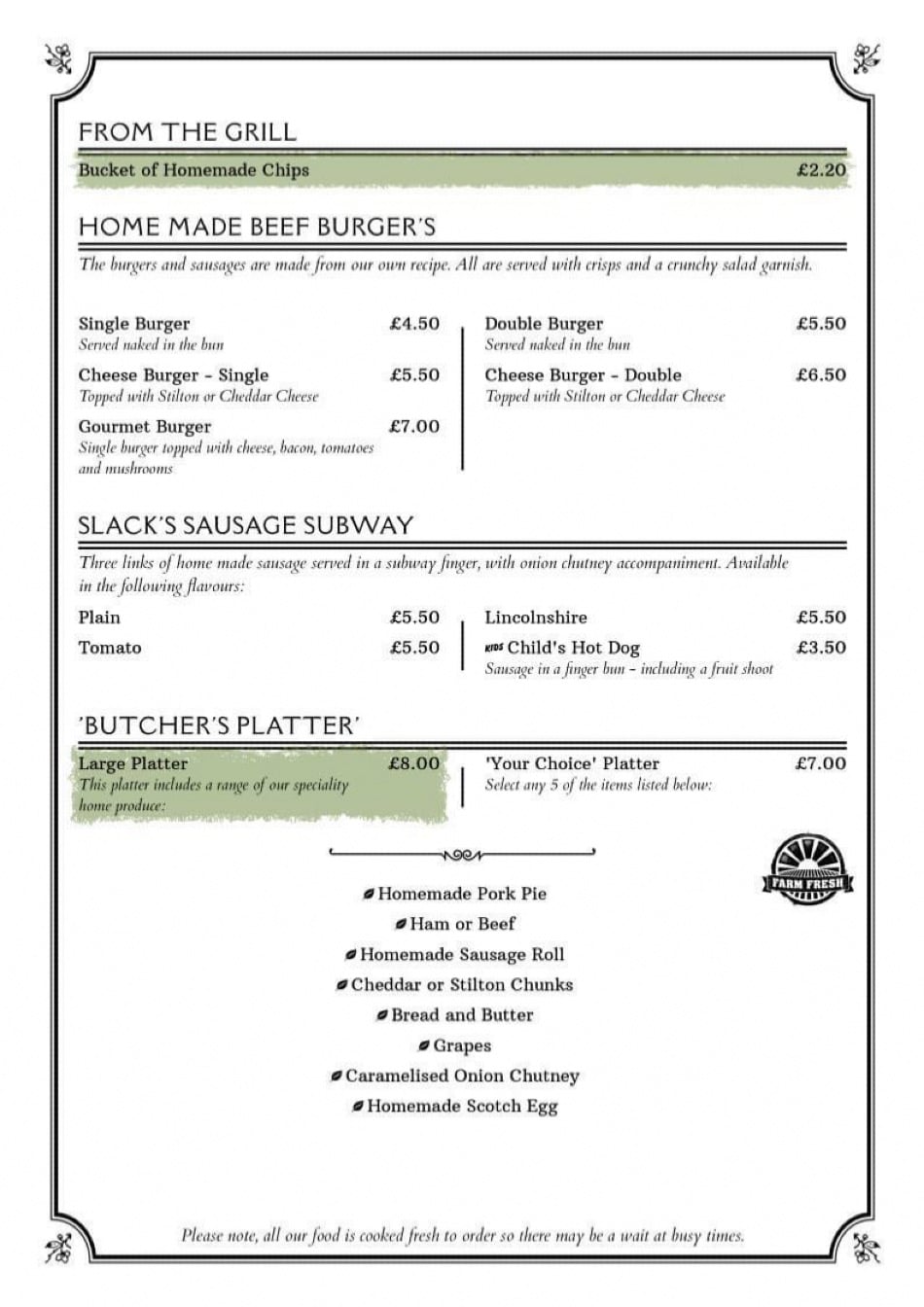Tweed at Wadworth Doncaster's full menu online