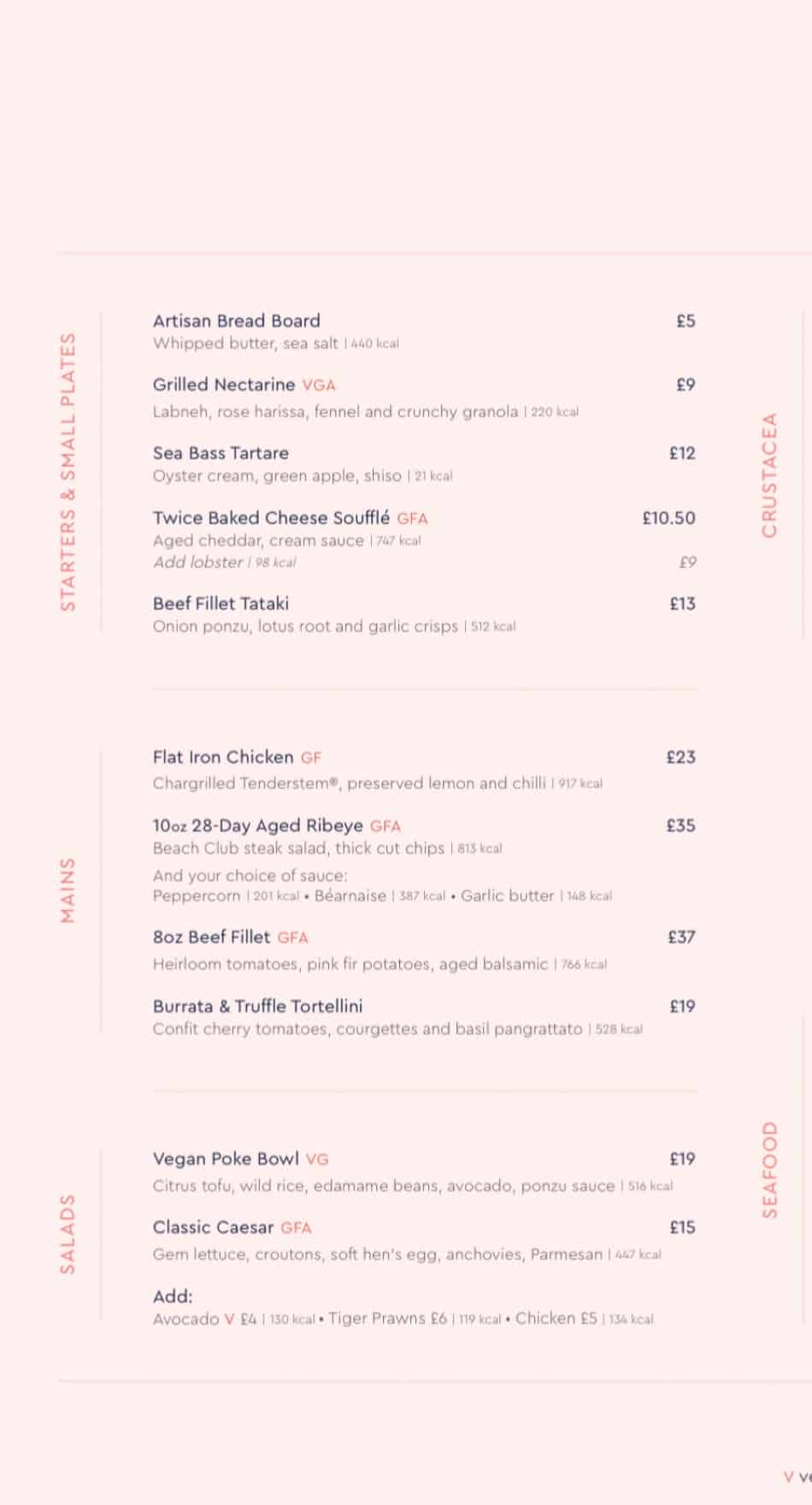 Harbour Beach Club Hotel & Spa full menu online