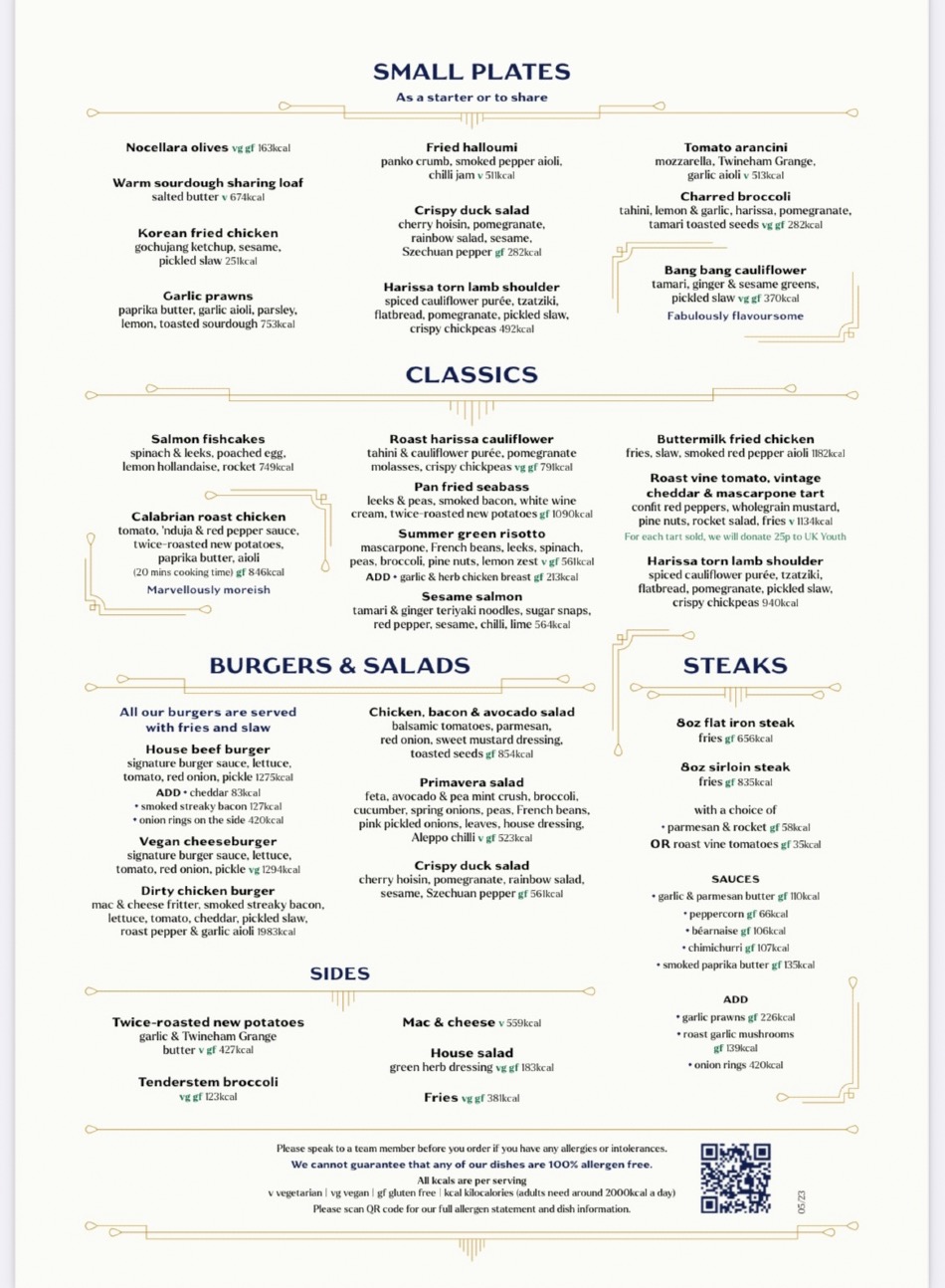Cosy Club Durham Durham's full menu online