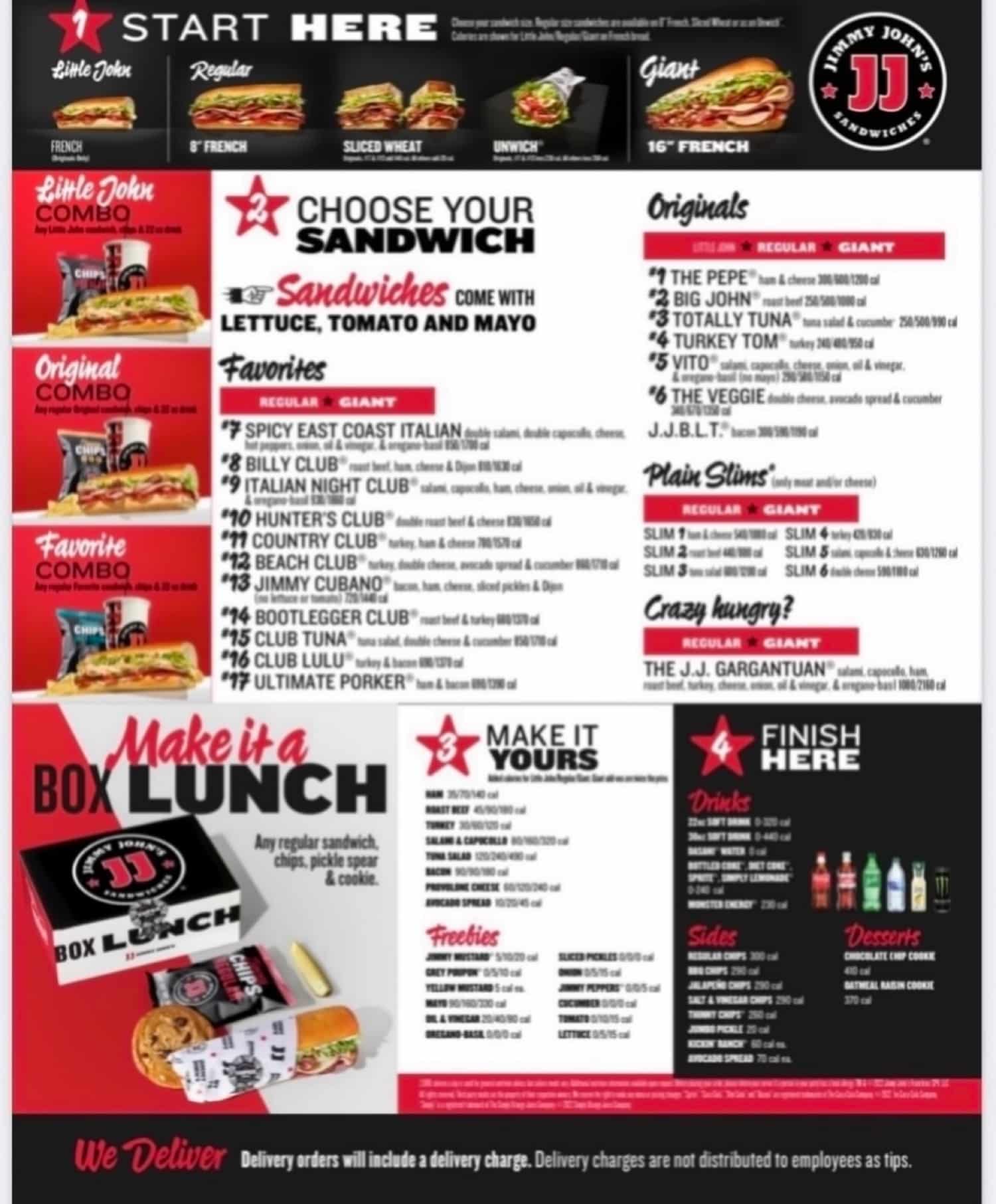 Jimmy John’s Little Canada full menu online