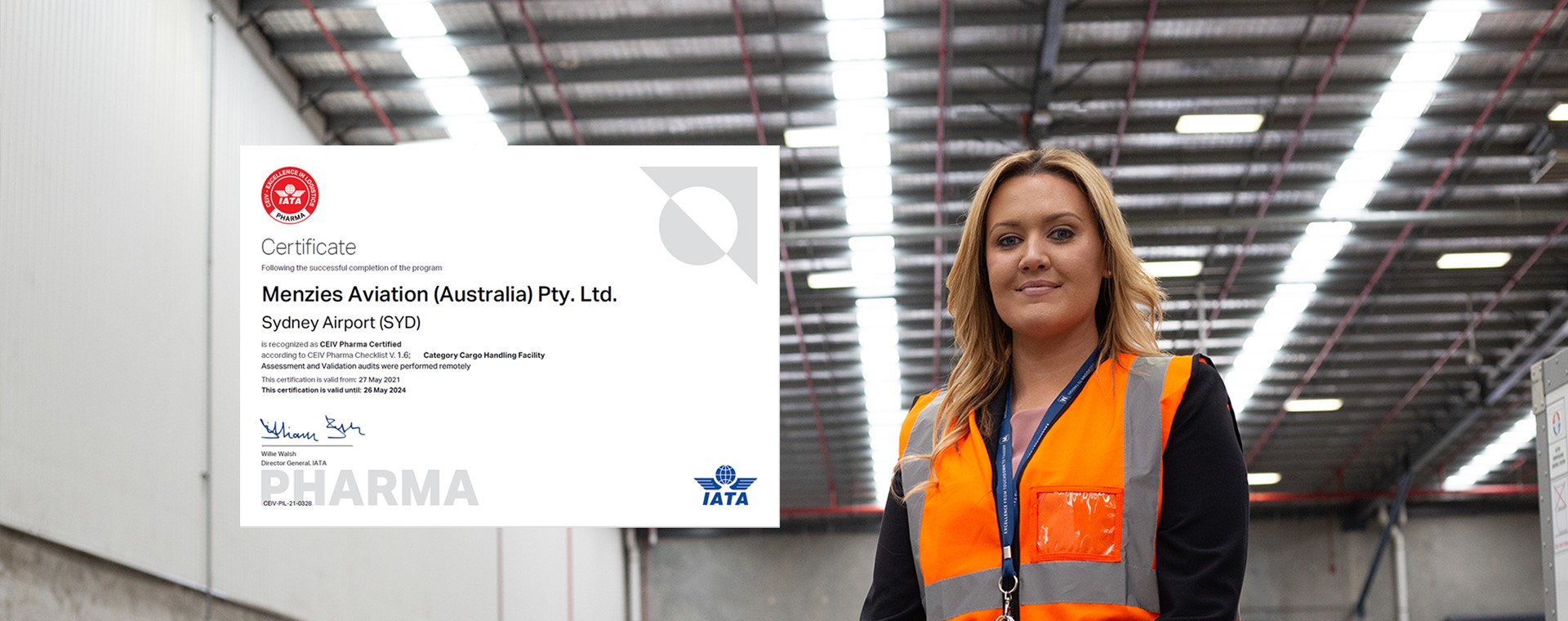Menzies Cargo Sydney receives IATA pharmaceuticals accreditation Menzies