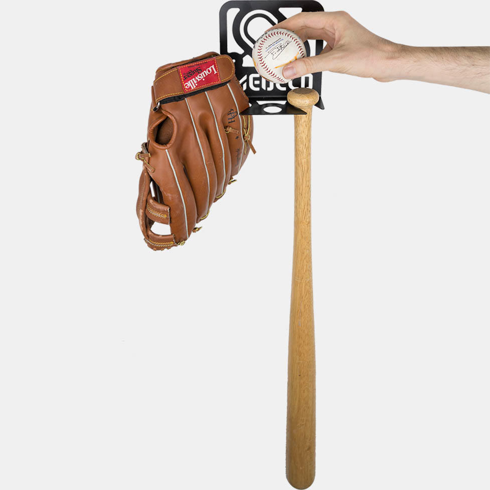 Baseball Bat Wall Rack Wall mounted hooks for storage Wall racks