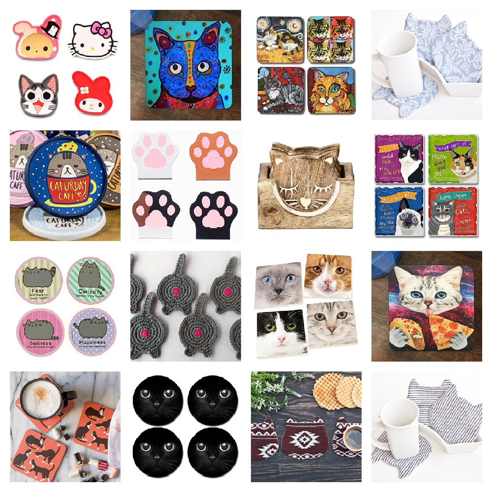 Functional & Fun Kitty Coasters For Cat Lovers! Meow As Fluff